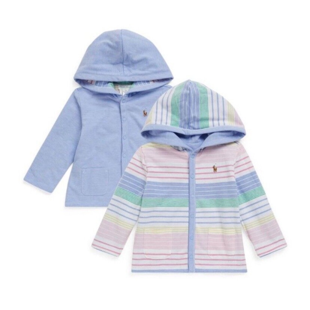 Ralph Lauren Kids' Blue and Multicolor Hooded Jackets